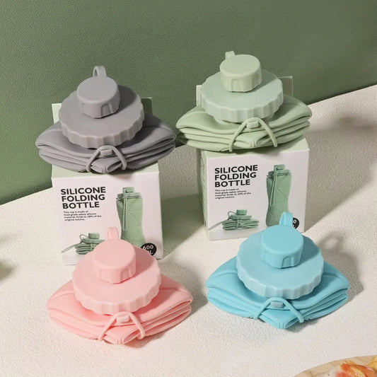 Foldable 600ml Silicone Water Bottle – Lightweight Hydration for Travel & Pokémon GO