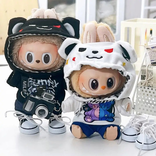 Labubu Doll Streetwear Couple Set 2 – Urban Fashion Chic Mini Outfit Set